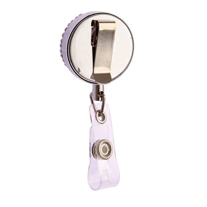Bling Diamond Badge Reel Rhinestone Retractable Pull Badge Reel ID Badge  Holder With Clip Office Supplies6094011 From Ohyi, $1.75