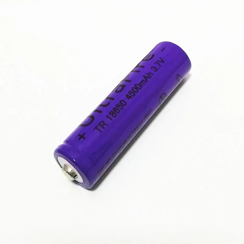 l18650 4500mAh 3.7v puntige lithiumbatterij kan worden gebruikt voor felle zaklampen en voor el