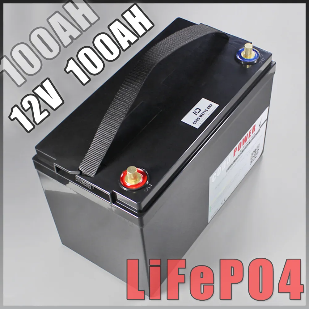 12V 100AH의 한 LiFePO4 배터리와 BMS 10A 충전기 백업 전원 인버터 RV 보트 캠핑 빛 태양