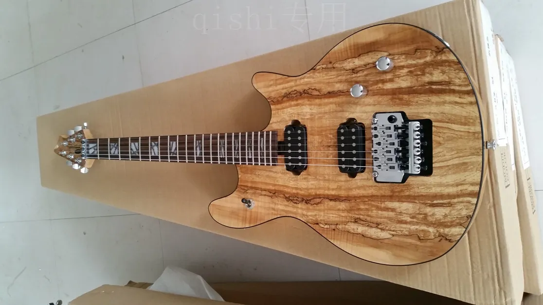 speciell inlägg i fingerboardrotten trä eller träd topp 22 fret elektrisk gitarr Gratis frakt Kina fabrik gjord