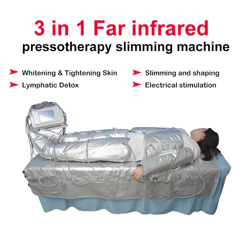 Top-selling!3 in 1 Air Pressure Pressotherapy EMS Low frequency electro stimulation Far Infrared Body Slimming Machine