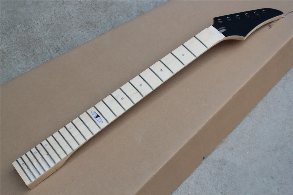 Custom Electric Guitar Neck Neck Kit With 6 Strings, Maple Fretboard