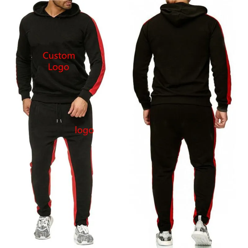 Além do logotipo personalizado do tamanho 3XL Sweatsuits Tracksuit Homens Hoodies Calças Mens Roupas Suéter Pullover Mens Casual Tênis Esporte Tracksuits Set