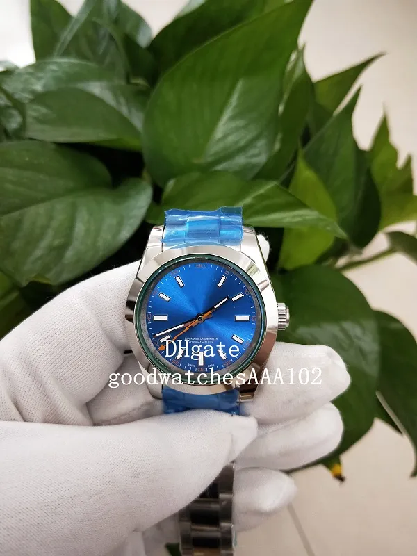 2020 Frete Grátis Men's Watch 40mm Azul Dial Steel Mens Assista 116400GV Ásia ETA 2813movement Mens automático relógios relógios