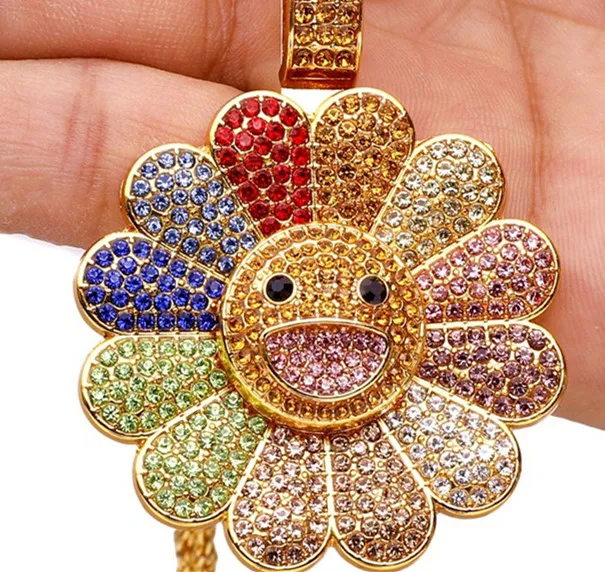 Harwell Godfrey 18k Tiny Sunflower Pendant Necklace Diamond | Shopbop
