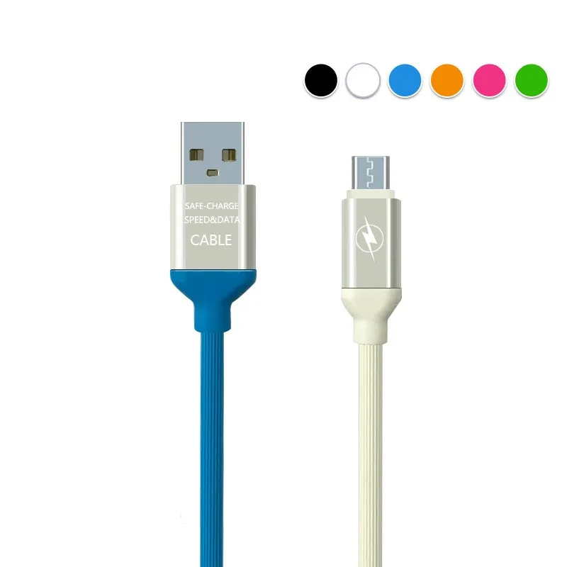 TPE ELASTIC MICRO 5PIN TYPE-C FAST LADDER USB DATA Laddare Kabel för Samsung Galaxy S20 Edge S10 Plus Letv LG Android Telefon