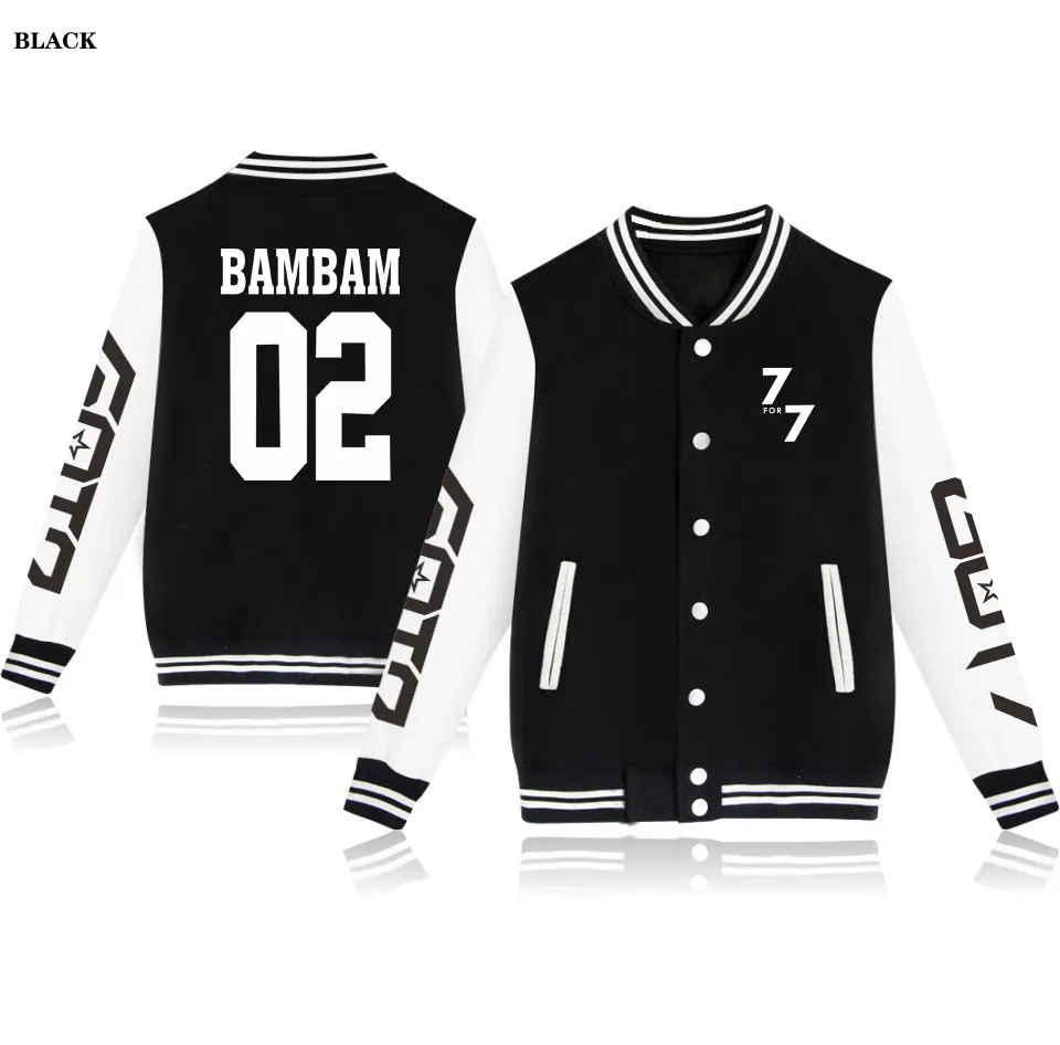 Blackday K-pop nouveau GOT7 7FOR7 Cool veste de Baseball hommes/femmes imprimer veste de survêtement vêtements de Style collégial grande taille 4XL