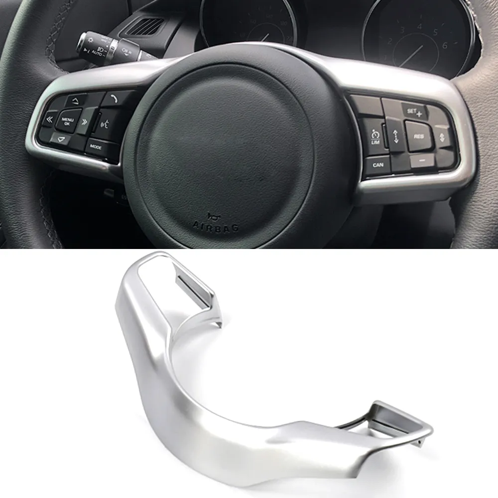 Auto Car Accessories Steering Wheel Panel Cover Trim Sticker Frame Interior Decoration for Jaguar E-Pace X540 2017-2020251h