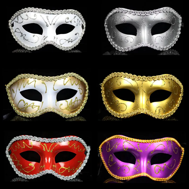Halloween Venetian Half Face Mask Hallowmas Masquerade Comple Barty Decoration Mass Gras Adults Masquerades Mask BH3975 TQQ