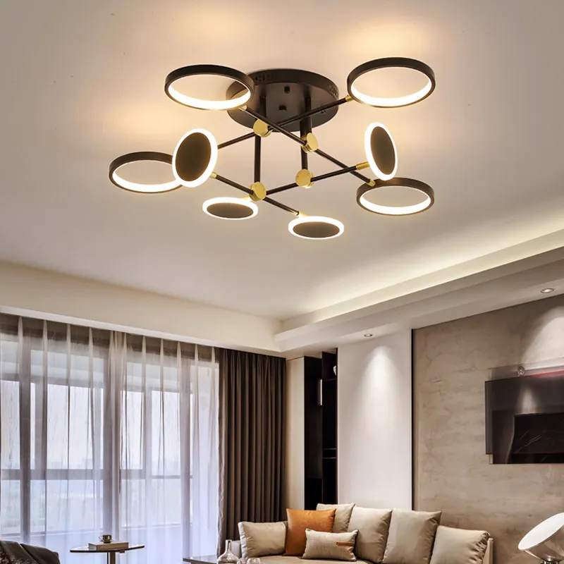 Nordic living room ceiling lamp simple modern atmosphere light luxury creative lighting bedroom hall LED lamps