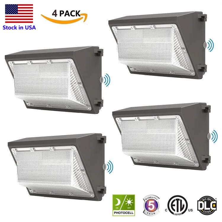 Outdoor LED Wall Lamps 120W Dusk to Dawn Commercial Industrial WallPack Fixture Lighting Daylights 5000K AC90-277V IP65