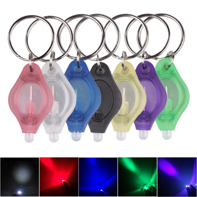 Mini LED-nyckelring Ficklampa Nyhet Belysning Ficklampa Fingerlampa Vita lampor UV-ljus LED-lampor för mörka områden Camping Jakt Vandring