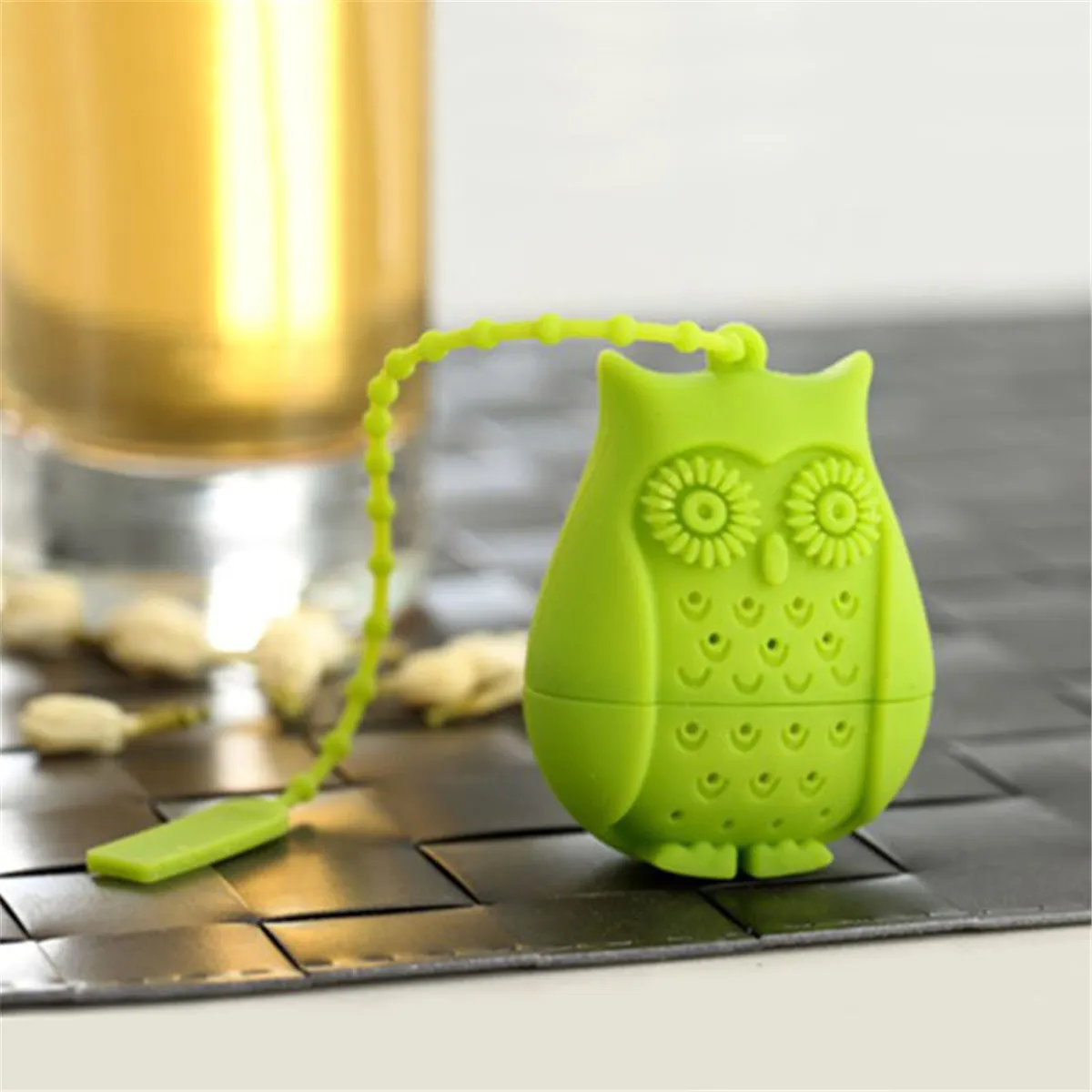 Silicon Tea Infusers Cute Animal Owl Shape Tea Filter with Multicolor Food Grade Tea Infuser Creative Strainers