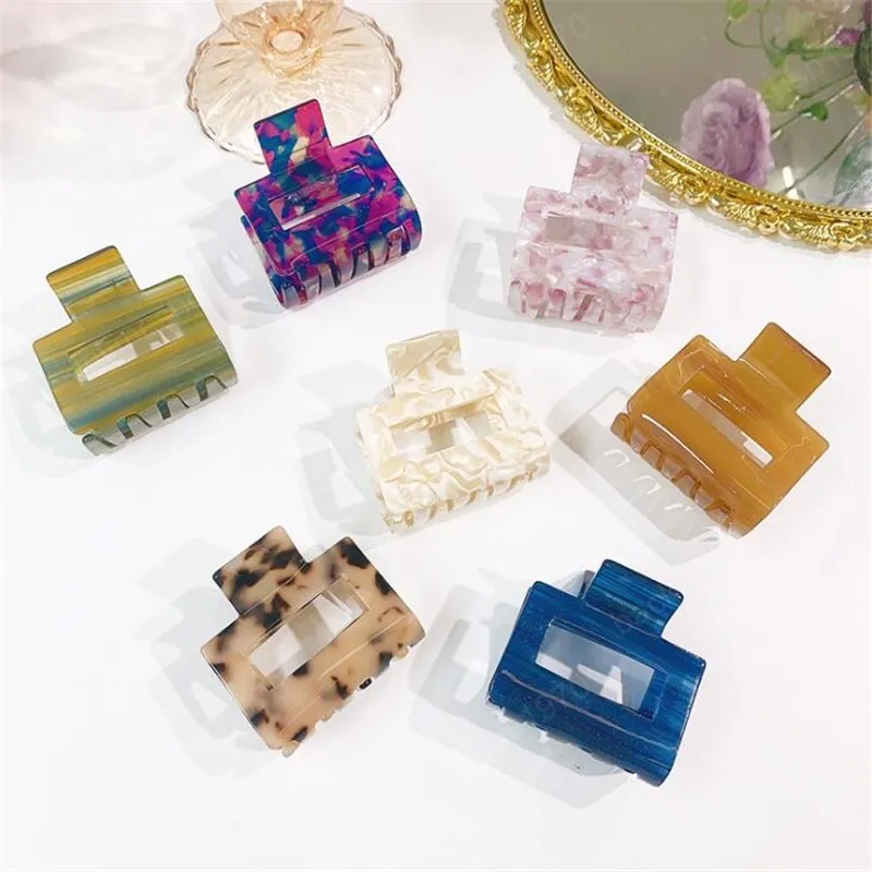 New Fashion Korean Style Simple Women Girls Acrylic Hair Claws Hair Accessories Hair Clips Elegant Geometric Headwear Ornament