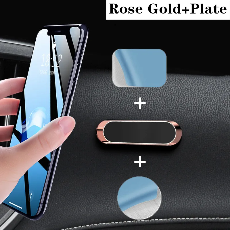 Eonpin Groothandel Mini Magnetische Magnetische Auto Telefoon Houder Dashboard Mini Strip Shape Stand voor alle Telefoon Metalen Magneet GPS Auto Mount Wall