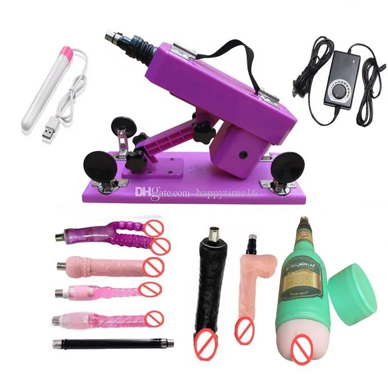 Rosa automatische Sex Machine Gun Set mit Big Dildo und Vagina Cup, justierbare Geschwindigkeits-Pumping Gun, Sexspielzeuge für Männer und Frauen