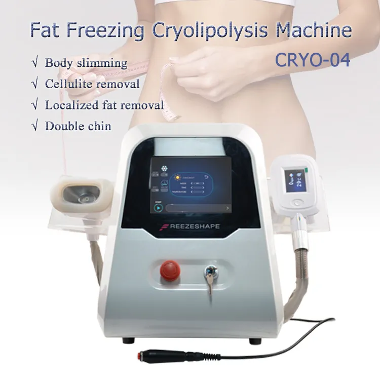 Machine portative de congélation de graisse de cryolipolyse pour le corps amincissant le mahcine frais de régime pour la réduction de cellulite de forme de corps