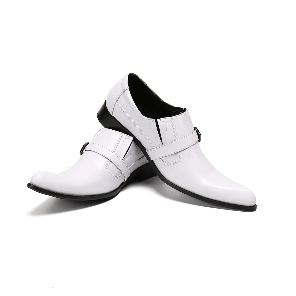 uomo solido bianco cintura in vera pelle oxford uomo scarpe eleganti scarpe da ufficio formale da uomo vestido