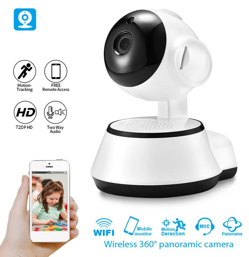 Wi-Fi Smart Net Camera V380 Phone App 720P Мини IP-камера Беспроводной P2P Безопасность Камера Ночное видение ИК Робот Детский монитор Щенок с коробкой