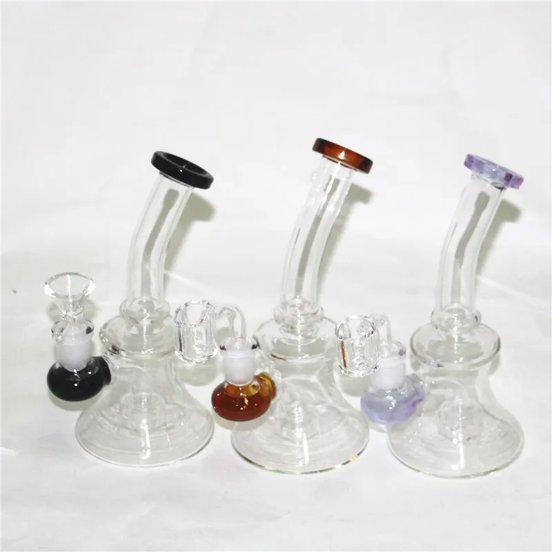 Hookahs 7.4 "Glas Bong Beker Bongs Pipe Oil Rigs Water Pipes Bubbler Car Caps Dabber Tools