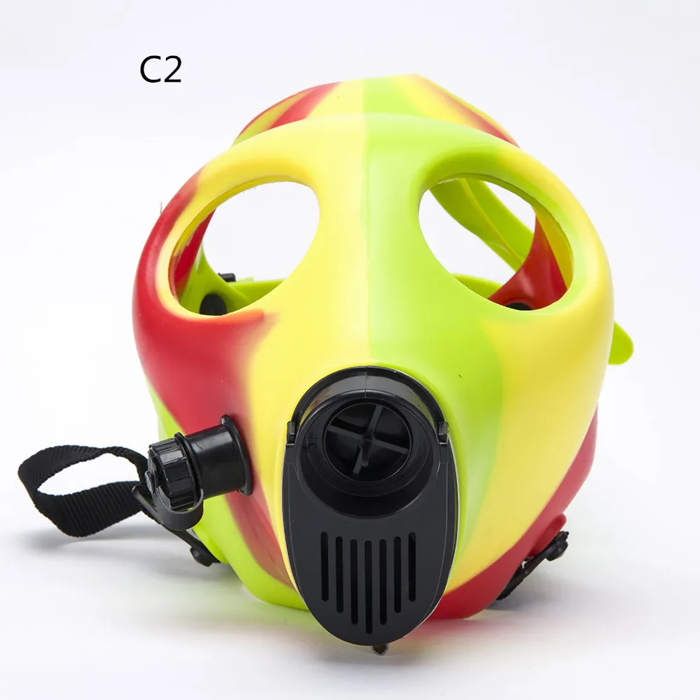 Smoke Gas Mask Cigarette Pipe Filter Silicone... From Brosglass, $17.19