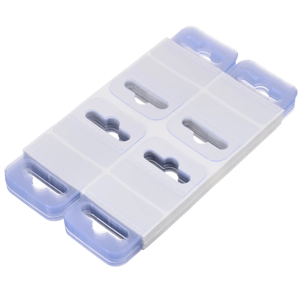 200pcs/set 4.5*4cm PVC Slot Hole Adhesive Hang Tabs Tags Hook For Store Retail Display