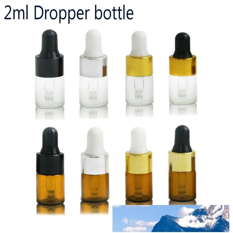 50 x 2ml mini pusta butelka kroplowa przenośna aromaterapia Esstenal olej butelka z szklanym kroplomym