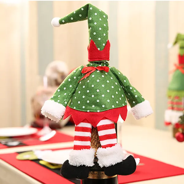 elf wine Bottle cover Christmas Decorations bottle case bags For Party Home Decor fashion drop ship