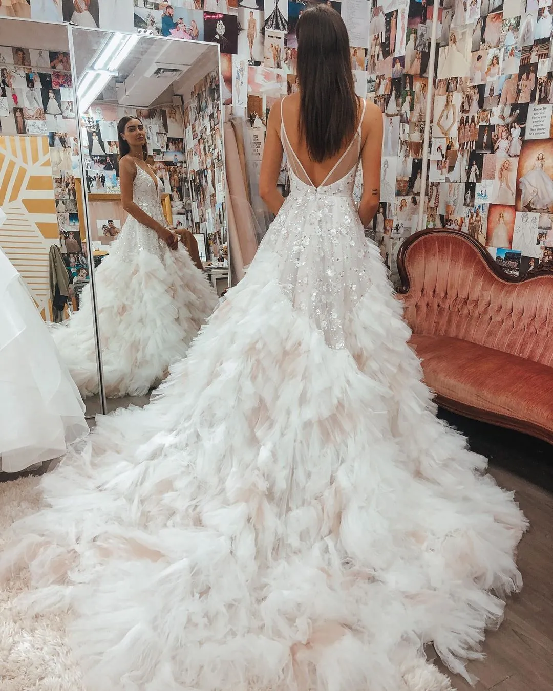 beaded drop waist wedding dress Diana Drop Waist Lace Wedding Dress main image 1