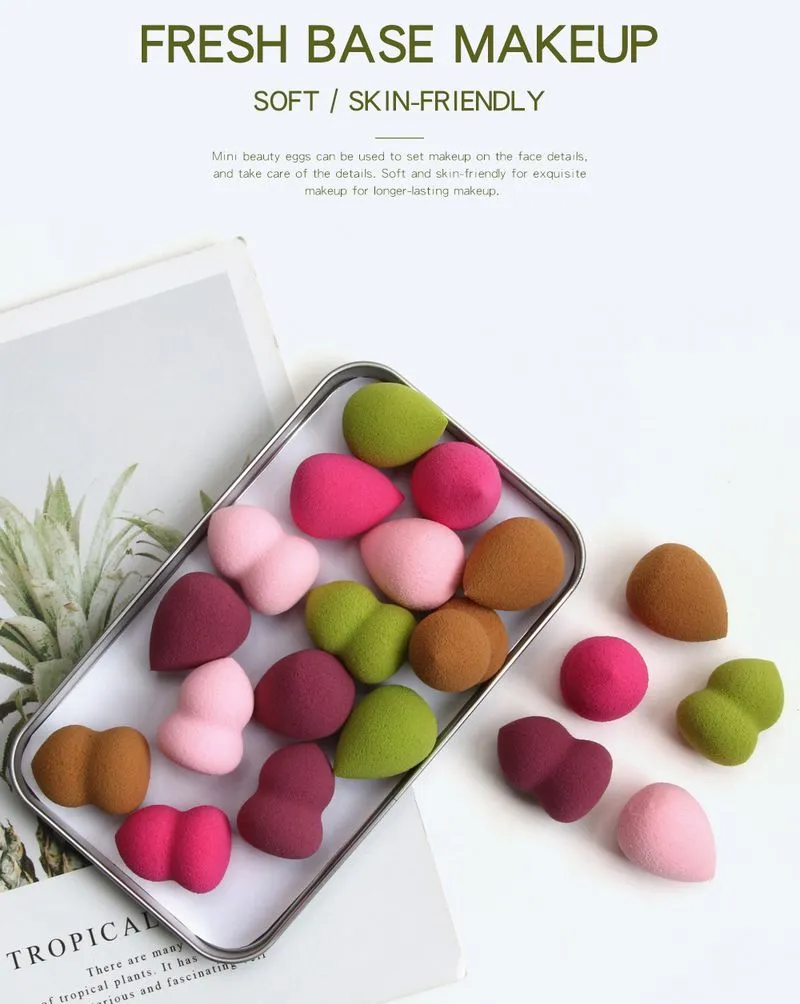 Maange 20st Mini Makeup Sponge Water Drop Gourd Puff Makeup Tool Soft Foundation Concealer Kosmetisk Puff