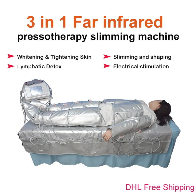 NEW lymphatic-drainage slimming machine,air pressure & far infrared ems 3 in 1 pressotherapy Lymph Drainage Body Slim Machine