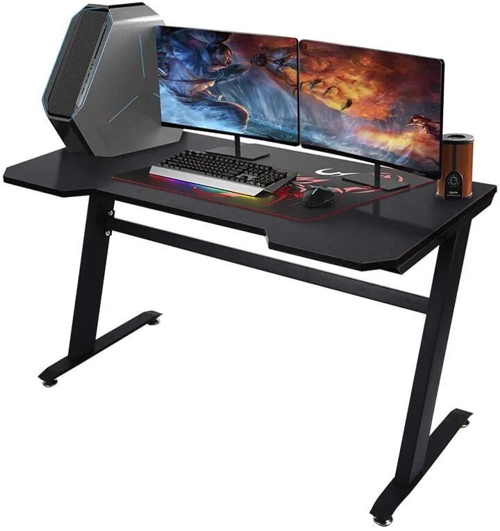 US Stock 47.2 "Komputer Desk Home Gaming Biuro Biurowe Pisanie stacji roboczej oszczędność miejsca łatwe do montażu Black W20615682