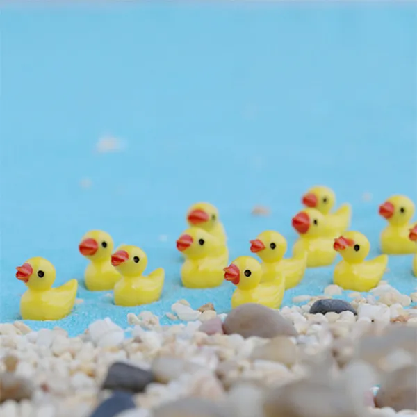 Mini Duck Hard Resin Little Ducks for Crafts Handmade School Project Miniature Garden Decoration 122431