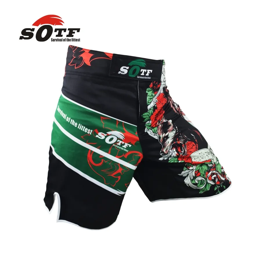 SOTF MMA Boxing Muay Thai Kick Pretorian Shorts MMA CrossFit Kick Boxing Shorts Billiga MMA Shorts Brock Lesnar Kickboxing269J