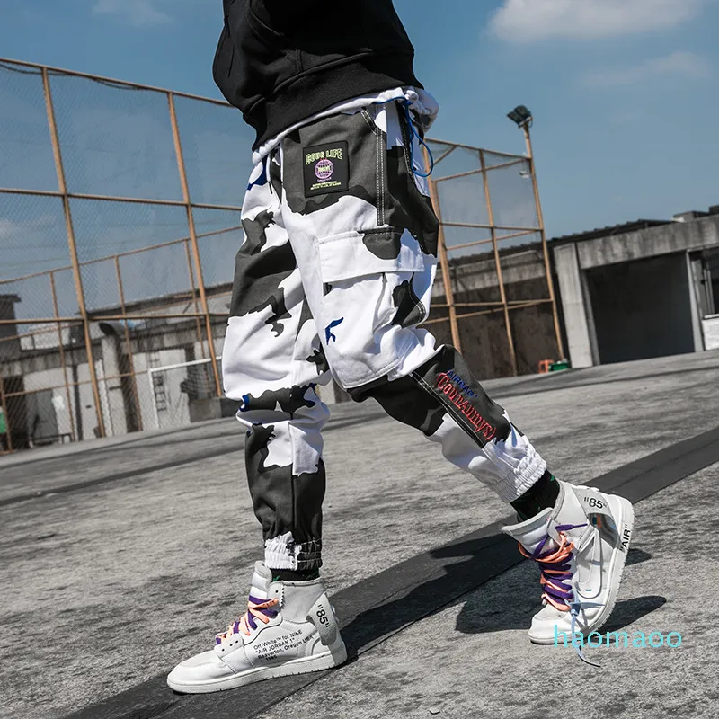 Mode Harajuku Camouflage Joggers Broek Mannen Hip Hop Multi Zakken Elastische Taille Harem Broek Streetwear Mens 2018 Pant WJ109