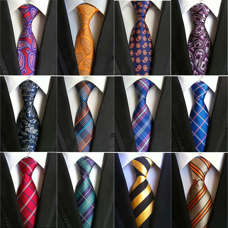 Jacquard Floral Stripes Business Suit Ties Neckties Neck Mens Ties for Men Will and Sandy Drop Ship