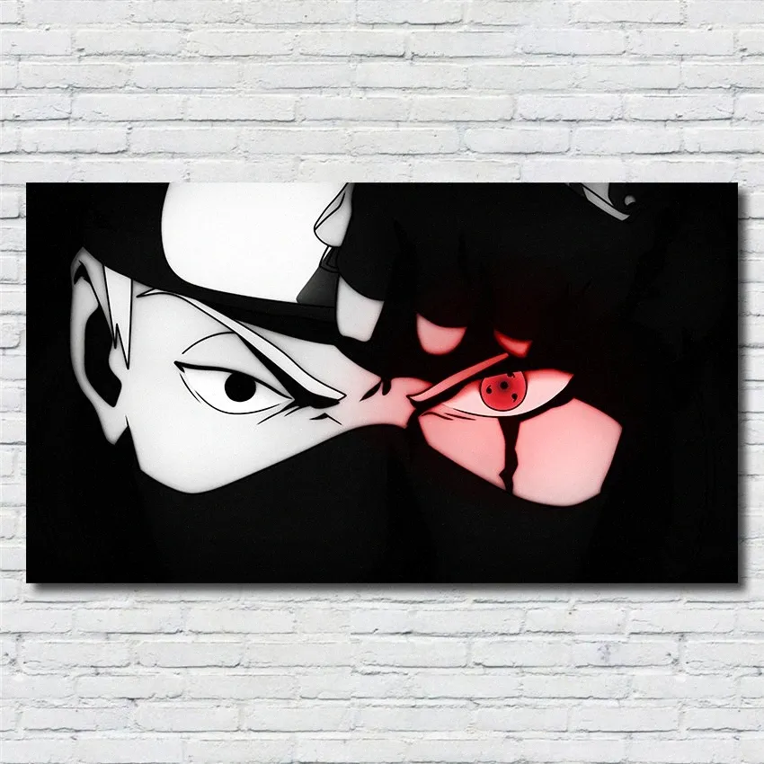 Quadro decorativo Kakashi Anime Naruto Arte Desenho para sala