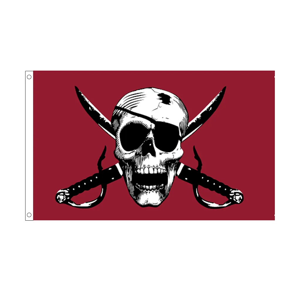 Crânio gigante bandeira pirata bandeira 3x5ft crânio pirata com duas bandeiras de faca cruzada 90x150 cm para decoração de casa ou barco, frete grátis