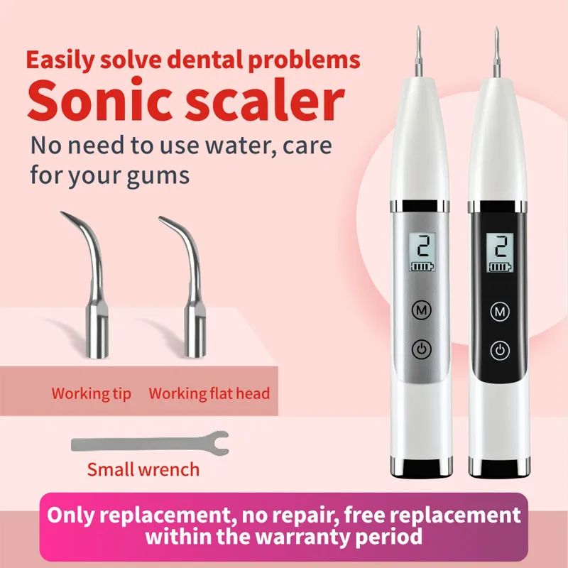 5 modos scaler dental para cães mancha dentária / removedor de placa flosser portátil recarregável 10 minutos auto-off com dicas de trabalho substituíveis