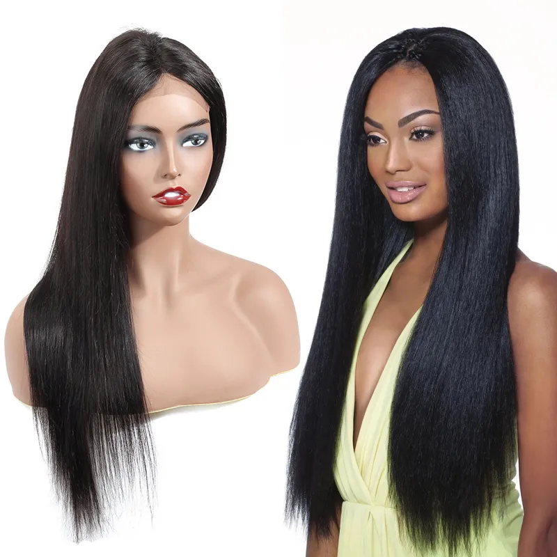 13*4 Human Hair Lace Front Wigs Hot Sexy Natural Black Braided Wigs With Baby Hair 8" To 24" Straight Deep Wave Wholesale Cheap