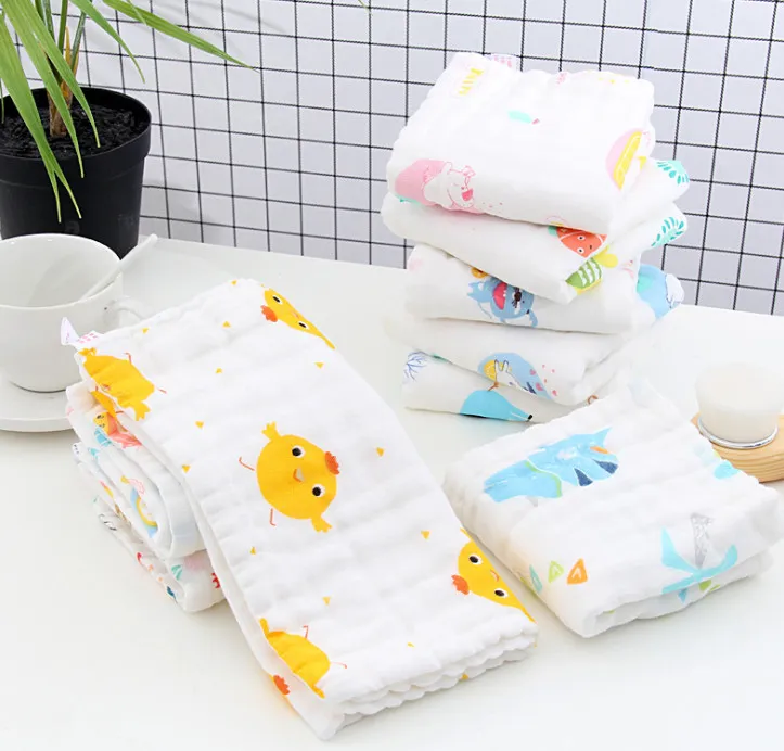 The latest 25X50CM size towels, cotton gauze children baby bath towel, newborns are comfortable and safe to absorb water