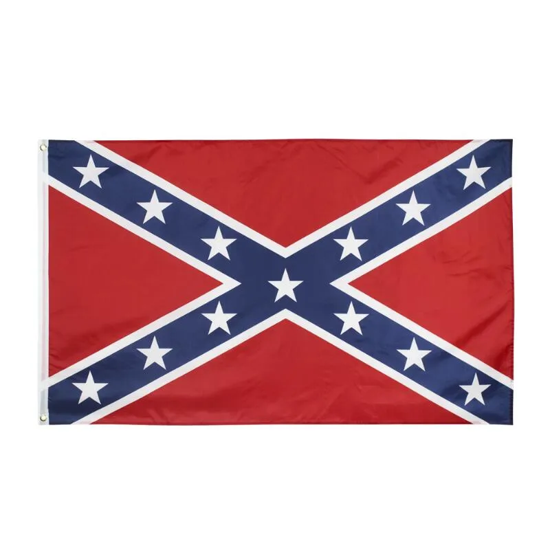 Confederate Flag US Battle Southern Flag 150 * 90cm Polyester National Flaggor Två sidor Tryckta inbördeskrig sjunker Sea Shipping DWA912