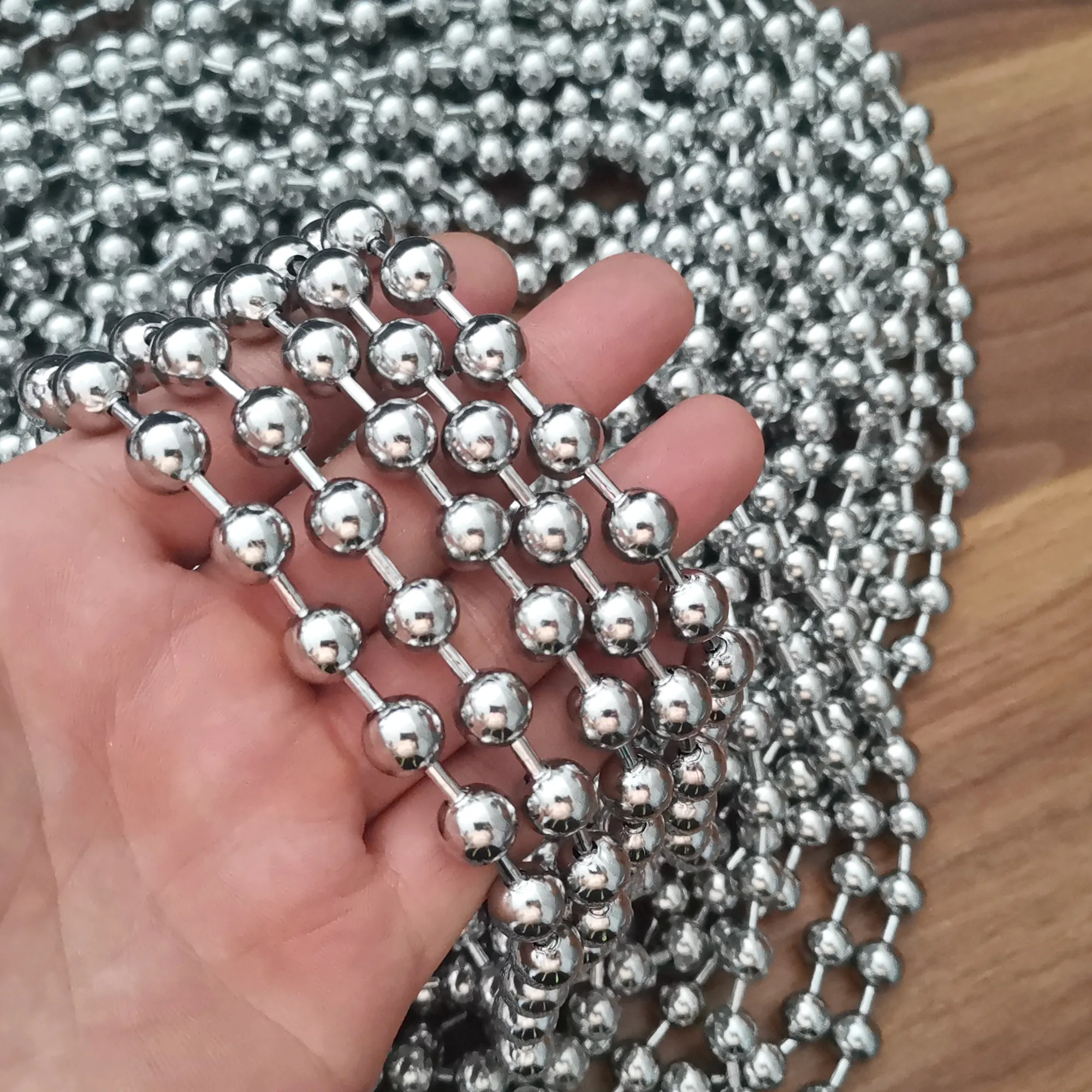 High Quality Stainless Steel Ball Bead Chain Necklace And Go Tags Collar  Set 5m Lengths 1.5/2/1., 2.4/3/4, 6/8/10mm Fashionable Jewelry Findings  From Charmspendant, $7.14