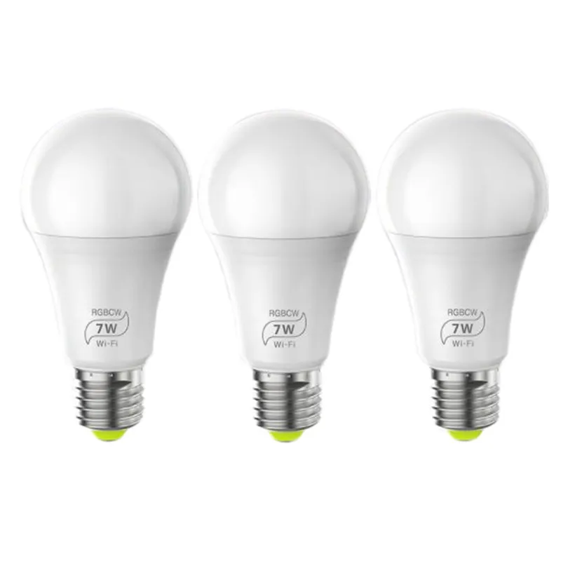 Новый 3 Packs Смарт Лампочка E26 RGBCW WiFi диммирования Multicolor LED Lights Совместимость с Alexa Google Главная и IFTTT