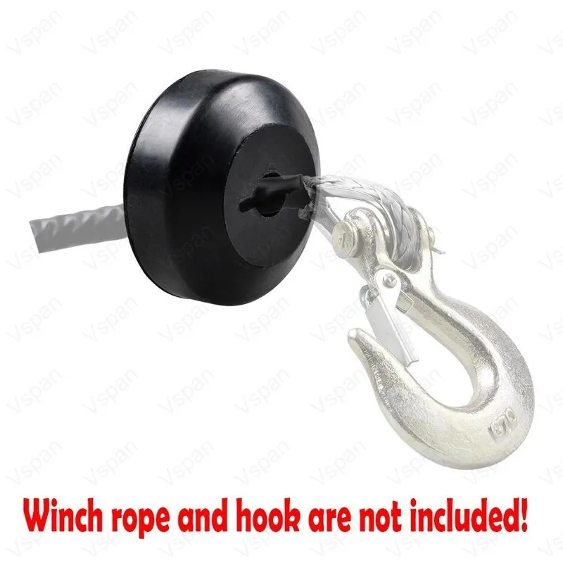 Universal Winch Stopper Black Rubber Winch Rope Cable Stopper Line