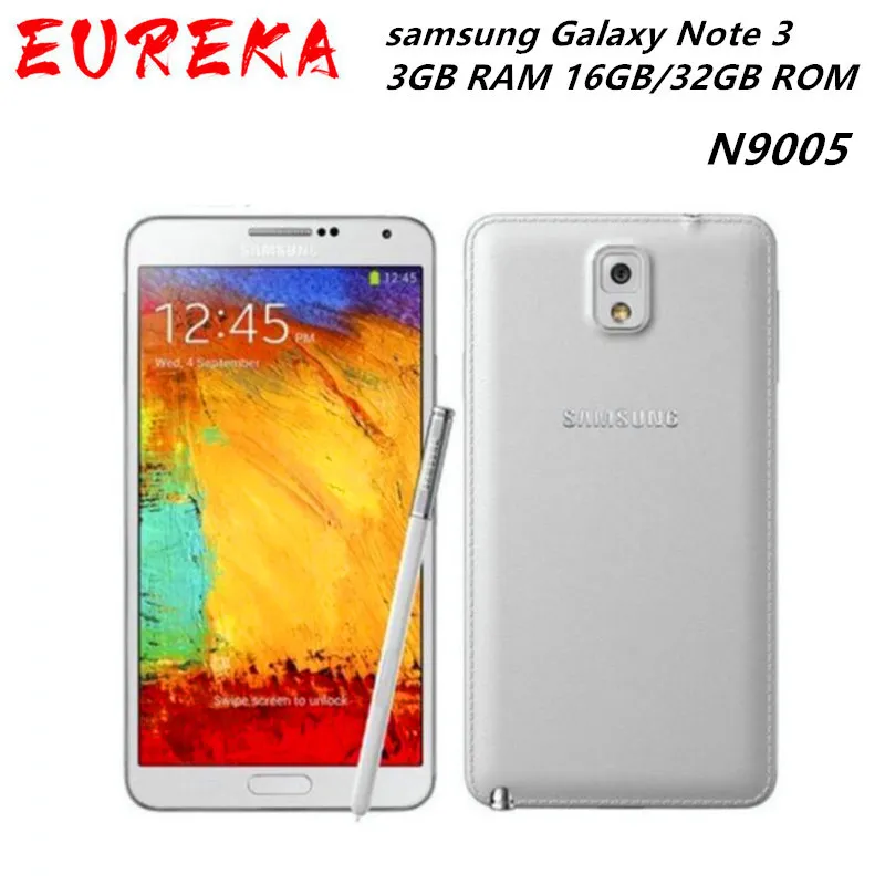 Original refurbished unlocked samsung Galaxy Note 3 N9005 4G LTE 3GB RAM 32GB 16GB ROM Android mobile phone