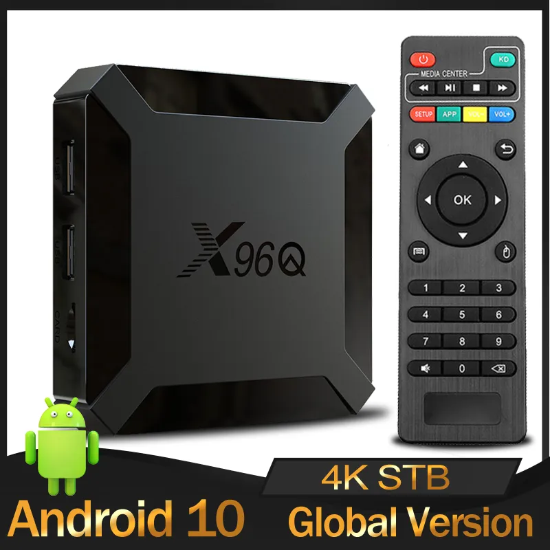 오리지널 X96Q TV Box Android 10.0 Allwinner H313 Quad Core 1GB 8GB 스마트 미디어 플레이어 2.4G WiFi 4K Set Top TVBox 1G8G Android10