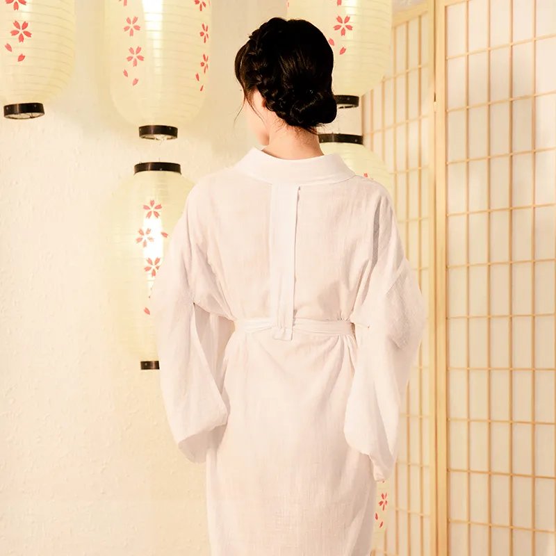 japanese cotton dressing gown Flowing Cotton Kimono Robe