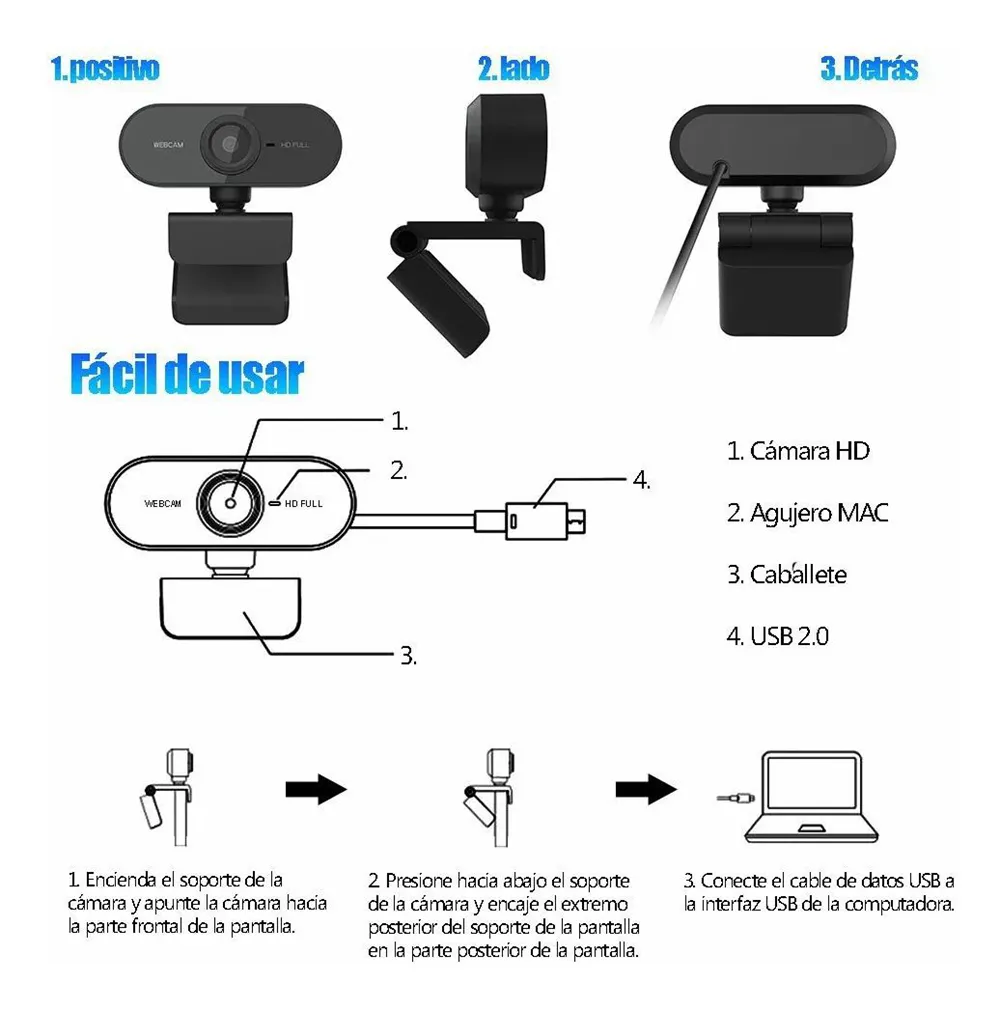 Camara sales frontal laptop