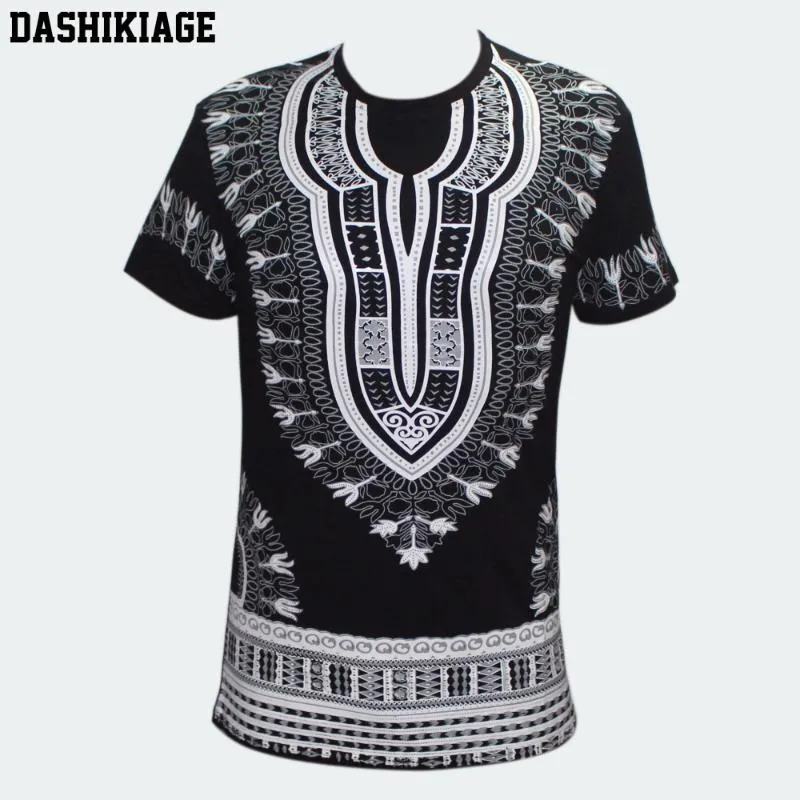 Dashikiage Unisexe Femmes T-shirt African Dashiki Boho Hippie Kaftan Fête Tribal Tribal Top Ethnique Chemisier traditionnel